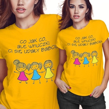 KOSZULKA T-SHIRT DZIEŃ BABCI 2XL WNUCZKI CI SIĘ UDAŁY BABCIU PREZENT JAKOŚĆ