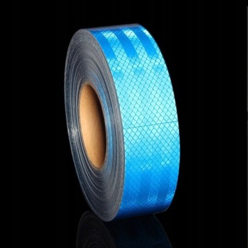 СВЕТООТРАЖАЮЩАЯ ЛЕНТА САМОКЛЕЙКАЯ ФОЛЬГА СИНАЯ ПРИЗМАТИЧЕСКАЯ НАКЛЕЙКА 5 СМ