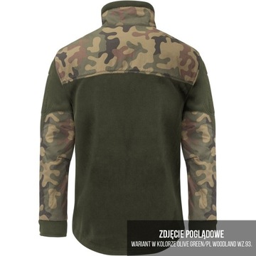 Polar Bluza polarowa rozpinana Helikon Infantry Black/PL Woodland wz.93 S