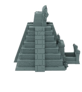 Ацтекская большая башня для игральных костей - Башня для игральных костей Темно-серая