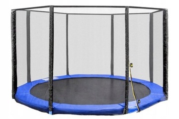 SIATKA ZEWNĘTRZNA DO TRAMPOLINY 14ft 6 słupków 180cm