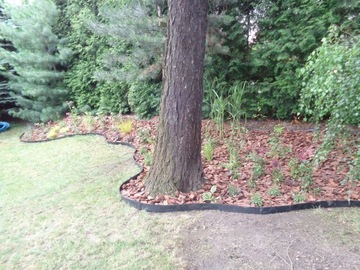 Бордюр садовый газонный пластиковый гибкий бордюр черный 6 см 10 м