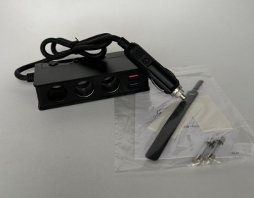 Сплиттер | USB-разветвитель 12/24 В|QC USB-A|3 x USB-A|3 x прикуриватель|ЖК-дисплей