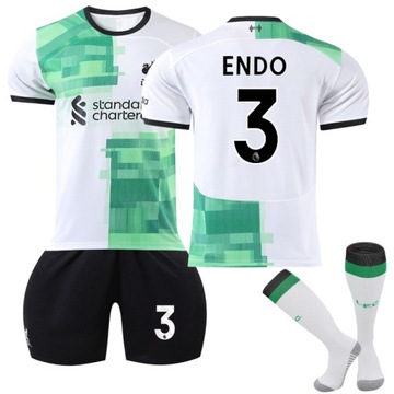 Komplet koszulek piłkarskich Liverpool F.C. away Nr 3 ENDO
