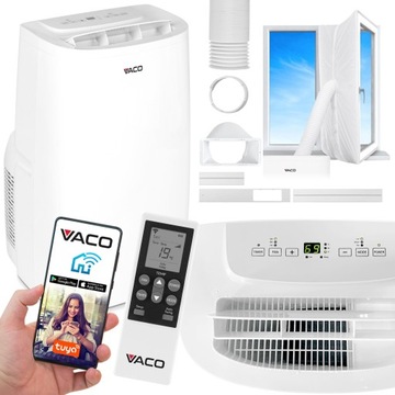 Klimatyzator przenośny 4w1 Największa moc 3,9 kW + WiFi + USZCZELKA