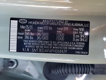 Hyundai 2023 santa cruz Limited 2.5BENZYNA 285KM*4X4*Dokumentacja *Fabryczny lakier, zdjęcie 39