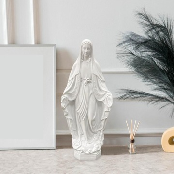 Figurka Matki Boskiej, ozdoba Maryi, kolekcjonerska miniatura w stylu B, biała