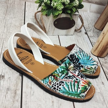 РАЗНОЦВЕТНЫЕ ИСПАНСКИЕ ЖЕНСКИЕ САНДАЛИИ AVARCASY - размер 41