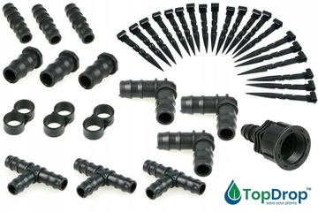 ЛИНИЯ КАПЕЛЬНОГО ОРОШЕНИЯ ДЛЯ ТУННЕЛЯ ДЛИНОЙ 50М + СОЕДИНИТЕЛИ, ШТЫРЬКИ, АКСЕССУАРЫ