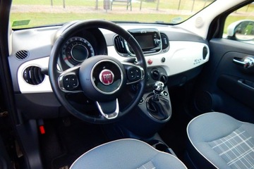 Fiat 500 II Seria 4 1.2 69KM 2016 Fiat 500 1.2 Black &amp; White polift szklany dach parktronik bezwypadkowy, zdjęcie 18