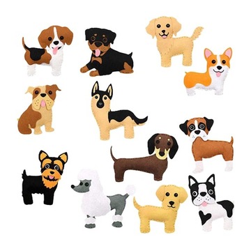 Zestawy do szycia filcowego Zrób własne pluszowe zwierzę DIY Szycie dla dzieci Pies