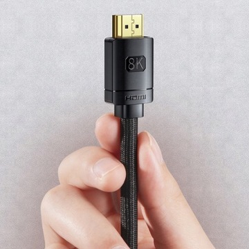 Kabel HDMI 2.1 8K 60 Hz eARC QMS Dynamic HDR VRR ALLM 3m czarny