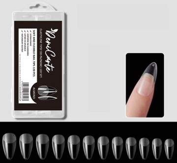 ГИБКИЕ ПРОЗРАЧНЫЕ НАСАДКИ 120 ШТ МИНДАЛЬ МИНДАЛЬ