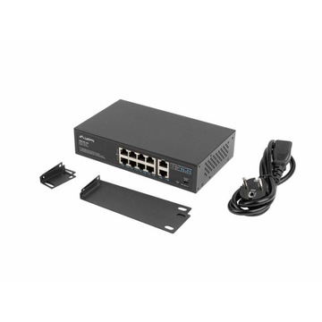 Коммутатор Lanberg 8X 100 МБ POE+/2X 1 ГБ