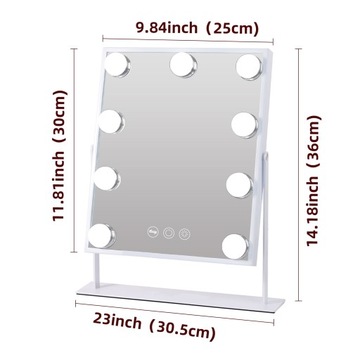 Косметическое зеркало со светодиодной подсветкой 250 х 300 мм.
