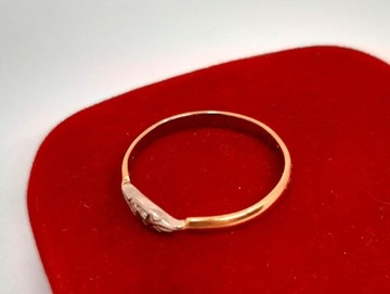 Złoty pierścionek PR.585 W:1,20gr R.13 InterSKLEP