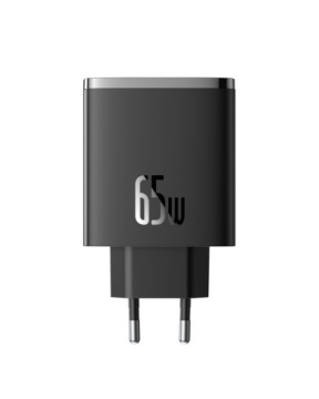 БЫСТРОЕ СЕТЕВОЕ ЗАРЯДНОЕ УСТРОЙСТВО BASEUS GaN 65 Вт, 2 порта USB-C, USB МОЩНЫЙ БЛОК ПИТАНИЯ 65 Вт