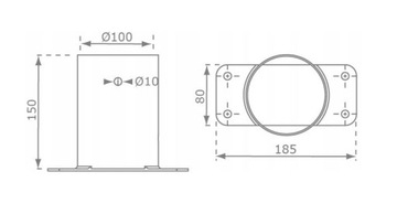 Настенный соединитель для качелей, круглый, 10 см, красный