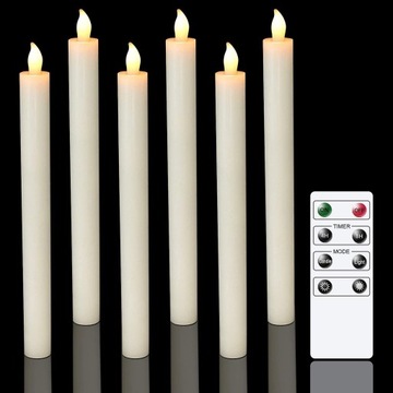 6 Pack Battery Operated Led Candles With Remote And Timer