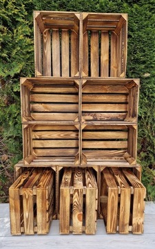 КЛАССИЧЕСКИЕ МАЛЕНЬКИЕ ДЕРЕВЯННЫЕ ЯЩИКИ ДЛЯ ДЕКОРА В ДУБЛЕННОМ ЦВЕТЕ