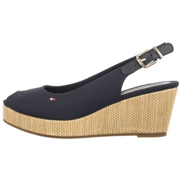 Buty Sandały na Koturnie Damskie Tommy Hilfiger FW0FW04788 Granatowe