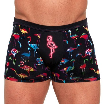 Bokserki męskie Cornette Tattoo 280/205 Flamingo r. XL flamingi granatowe