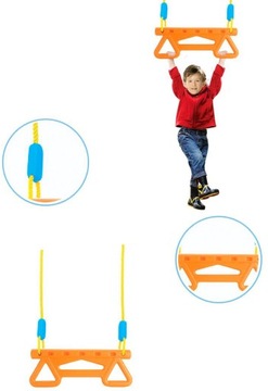 Детские качели Трапеция Гимнастическая перекладина с обручами Набор для акробатики