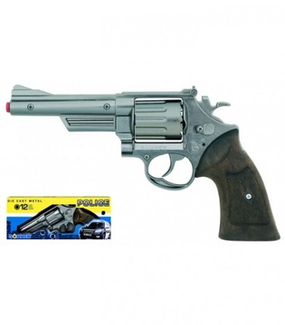SOLIDNY METALOWY Pistolet Rewolwer na kapiszony