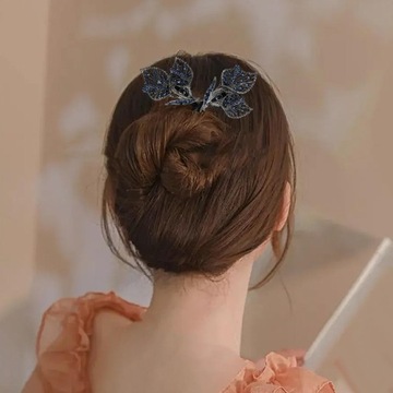 Hair Bun Tool Hairstyle Shaper Effortlessly Fashion Elegant for Thin Blue