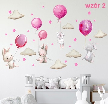 БУНЦЫ, ШАРЫ, ОБЛАКА НАКЛЕЙКИ НА НАСТЕНУ 76х116