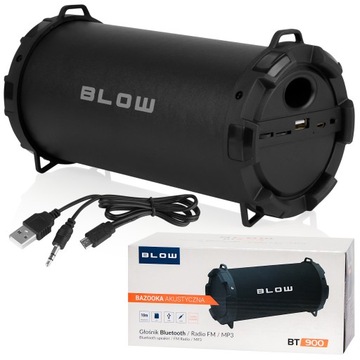 MOCNY GŁOŚNIK BLUETOOTH SD USB AUX RADIO FM PRZENOŚNY BAZOOKA WIEŻA BOOMBOX