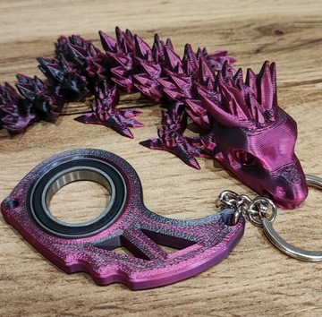 Keyspinner Keyrambit+DRAGON CRYSTAL BABY DRAGON TikTok — ФИОЛЕТОВЫЙ