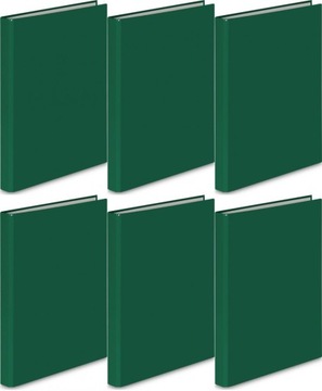 УЗКАЯ ПЕРЕПАЛКА А4 25мм 2 КОЛЬЦА ВАУПЕ ЗЕЛЕНАЯ x6