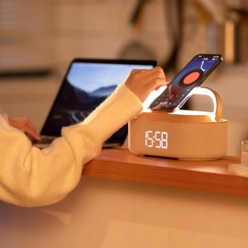 КУХОННОЕ РАДИО BLUETOOTH MANTA БУДИЛЬНИК РАДИО С ЗАРЯДНЫМ УСТРОЙСТВОМ И ПОДСТАВКОЙ ДЛЯ ТЕЛЕФОНА