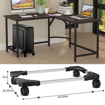 Троллейная база для держателя держателя ПК с колесами для регулируемого стола