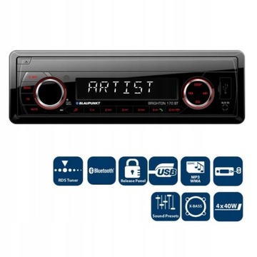 BLAUPUNKT BRIGHTON 170BT SD USB BT RADIO DO AUTA