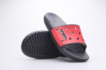 Klapki CROCS CLASSIC COLORBLOCK SLIDE Czarne/Czerwone 43,5 M9/W10