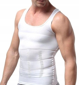 МУЖСКАЯ ФУТБОЛКА ДЛЯ ПОХУДЕНИЯ M SHAPING Футболка БЕЛАЯ M - HQ КАЧЕСТВО