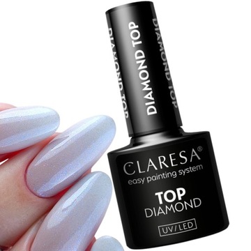 CLARESA TOP DIAMOND NO WIPE TOP BEZ PRZEMYWANIA NABŁYSZCZA POŁYSK 5 ml