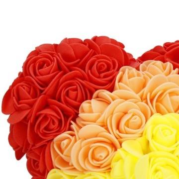 МЕДВЕДЬ С РОЗАМИ 30 СМ РОЗА МИШКА С ЛЕТЕСТЯМИ РОЗ БАНТ ПОДАРОЧНАЯ КОРОБКА+20LED