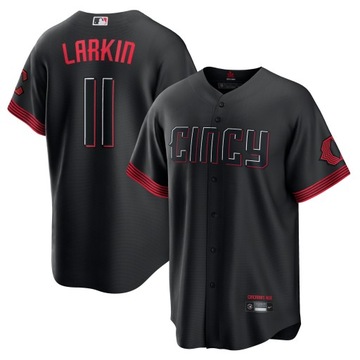 Replika koszulki zawodnika Barry Larkin Black Cincinnati Reds City Connect