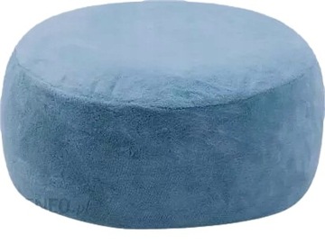 DMUCHANY PUF WELUROWY pufa 54x28cm STALOWY