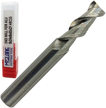 FREZ WĘGLIKOWY VHM fi 8mm MTS 55HRC 2F 2Z ALUMINIUM
