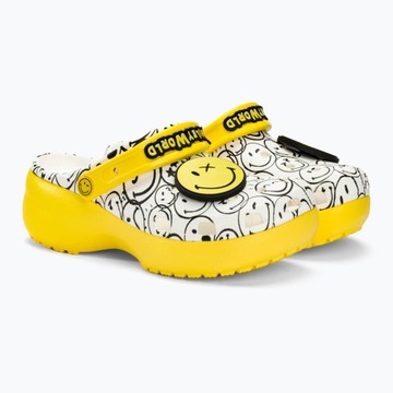 Klapki Crocs Classic Platform Smiley World Charm white/multi 38-39 EU