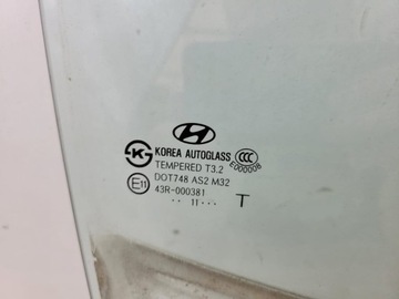 HYUNDAI ELANTRA V (MD) 10-15 SKLO (OKNO) PRAVÝCH ZADNÍCH DVEŘE