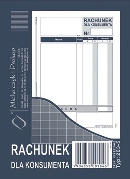 DRUK 263-5 RACHUNEK A6 DLA KONSUMENTA MICHALCZYK