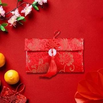 Chiński Nowy Rok Księżycowy Czerwona Koperta na Pieniądze Prezent Styl B Pozioma