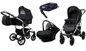 BabyLux Wózek 4w1 dziecięcy Qbaro + baza Isofix