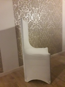 эластичные чехлы на стулья, белые, УНИВЕРСАЛЬНЫЕ