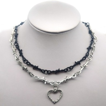 ubranie małe druty Brambles żelazo czarny Choker n